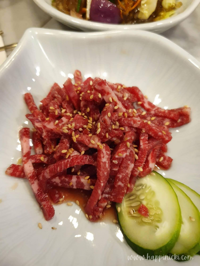 Hanwoo yukhwe, yukhoe, raw meat, korean raw meat