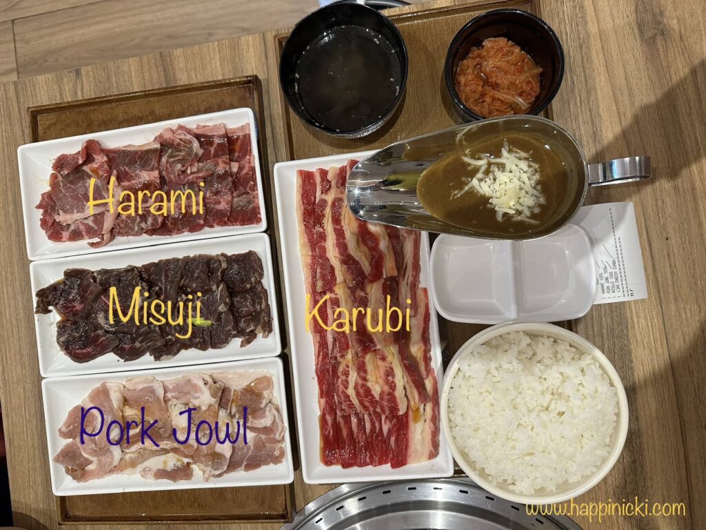 Harami, misuji, pork jowl, karubi, karubi set, yakiniku like, yakiniku like philippines