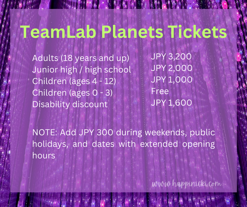 teamlab planets tickets, teamlab planets, teamlab planets tokyo, japan, tokyo, toyosu