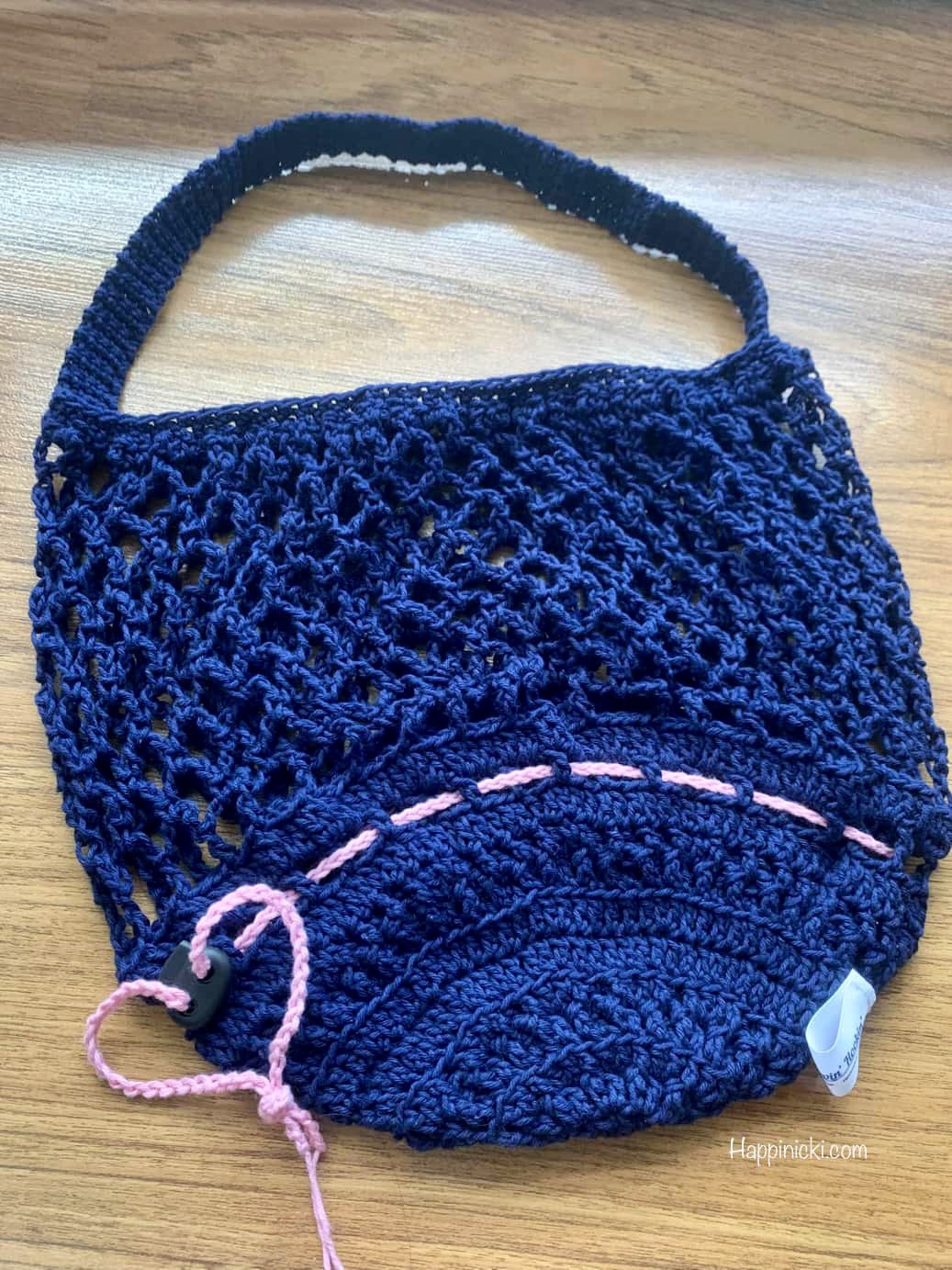 Foldable Crochet Market Bag Free Pattern