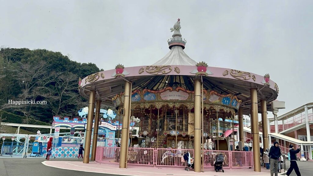 carousel, merry go round, hello kitty ride