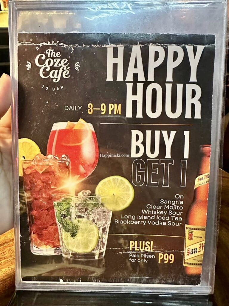 the coze cafe, buy one get one, bogo