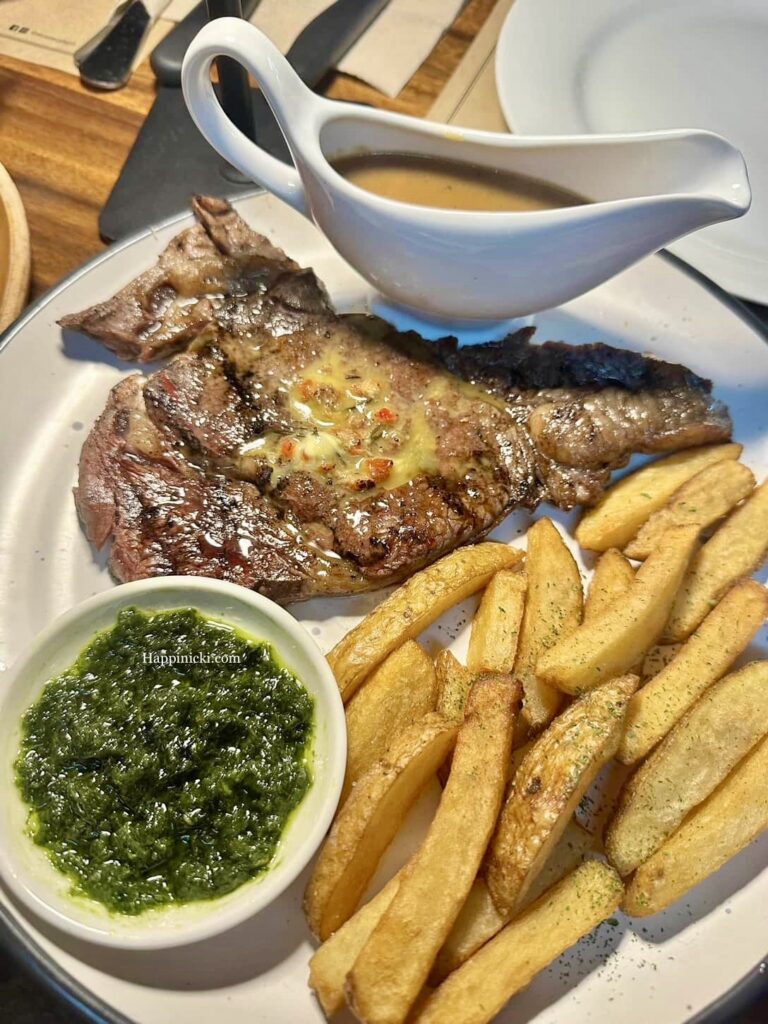 ribeye, steak, chimichurri