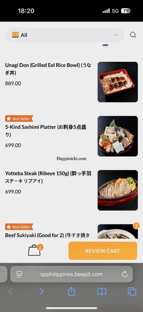 yotteba order, phone ordering